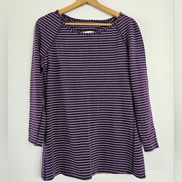 LULULEMON Physically Fit Open Back Purple Stripe T Shirt Sz S/M? - Picture 3 of 12